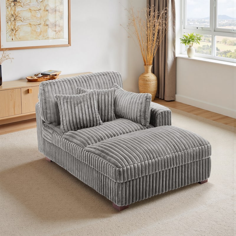 Modern Indoor Chaise Lounge Couch with Pillows