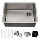 preview thumbnail 1 of 14, KRAUS Standart PRO Stainless Steel 27 inch Undermount Kitchen Sink