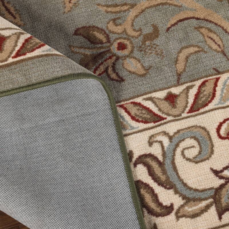 Superior Heritage Traditional Floral Scroll Indoor Area Rug