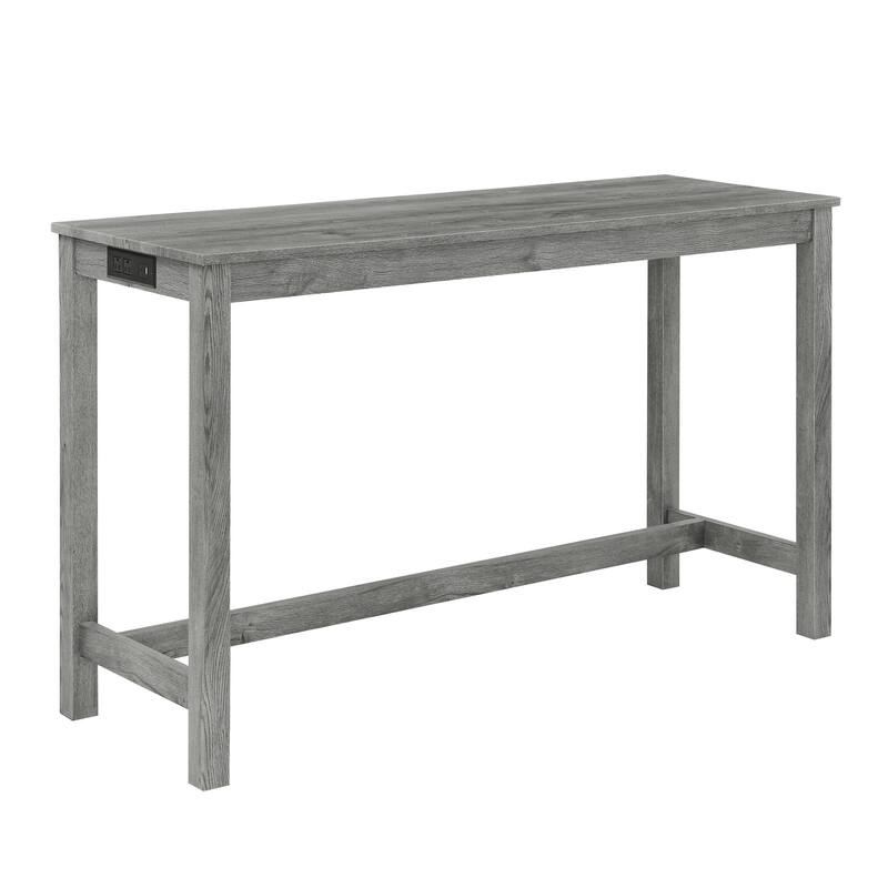 Bar Table, Dining Table, Sofa Table with Power Outlet, 3 Upholstered Stools, 4 Piece Bar Table and Chair Set