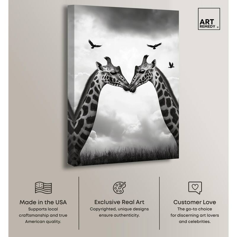 Giants in Love II Canvas by Art Remedy, Gallery Wrapped