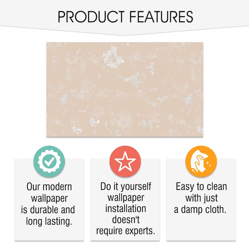 SUSSEXHOME Removable Wallpaper-Waterproof, Strippable, Light Resistance & Cleanable Wall Paper Roll-Wallpaper-Bright Pieces