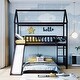 preview thumbnail 26 of 38, Bunk Bed with Slide, House Bed with Slide Espresso