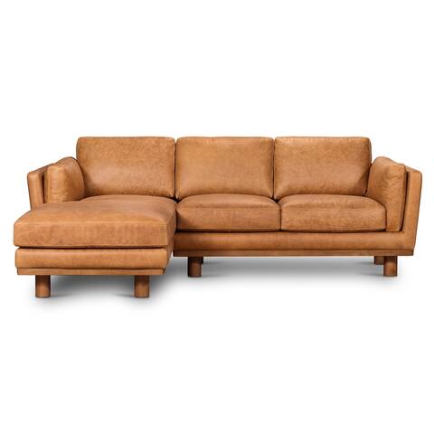 Poly and Bark Tonga Sectional Sofa in Cognac Tan