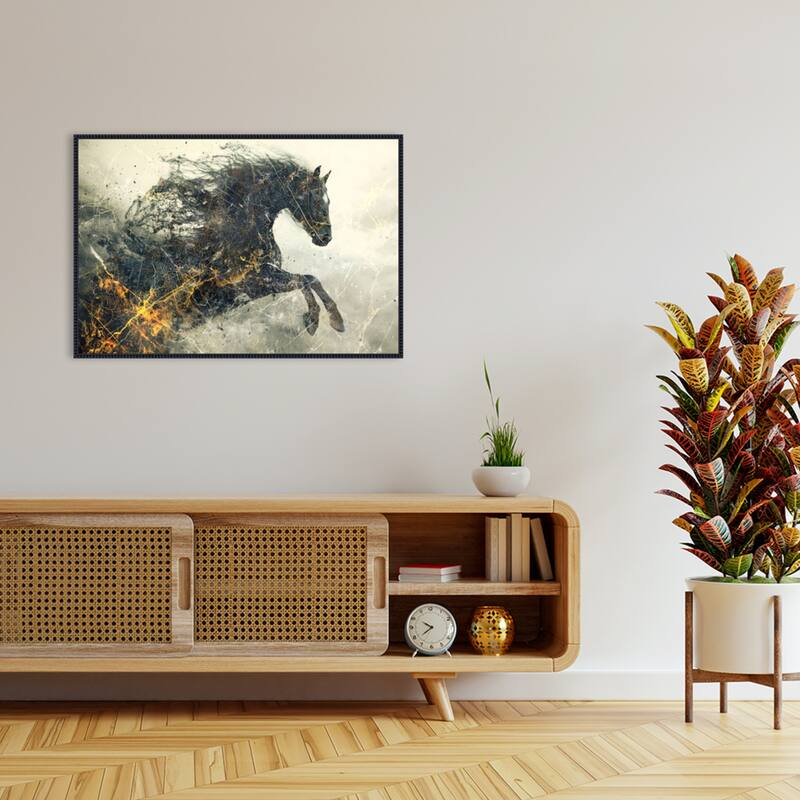 Horse No 15 by Rafal Kulik Framed Canvas Wall Art Print