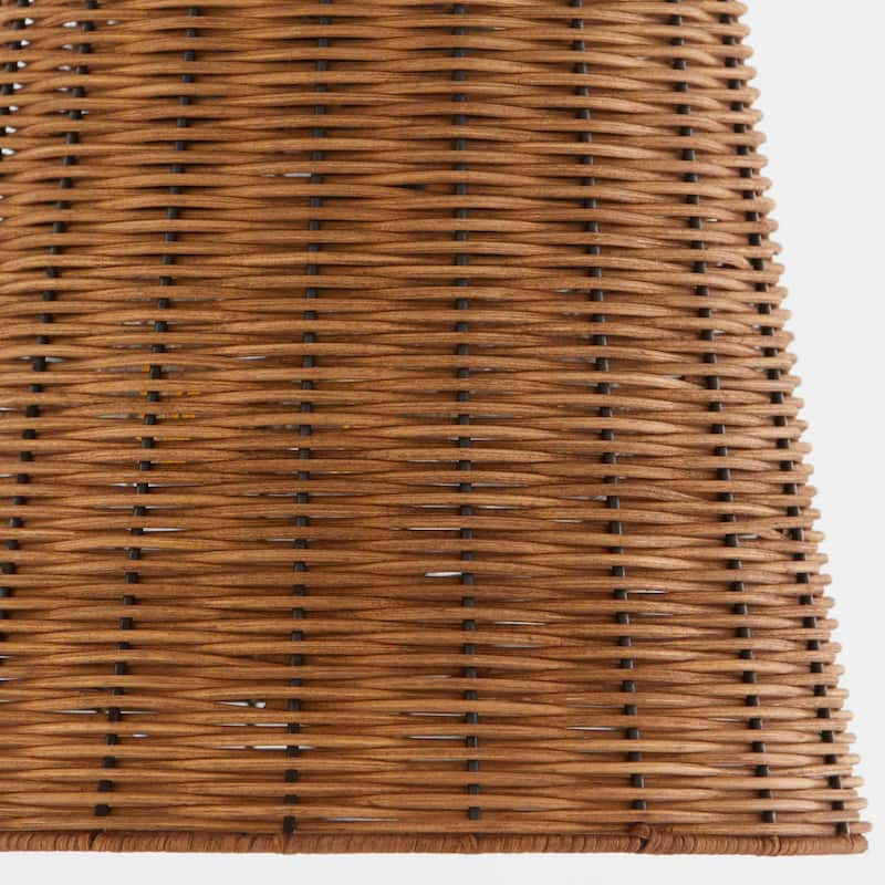 Quorum International 8893-13 Wicker 3 Light 13" Wide Wood Pendant