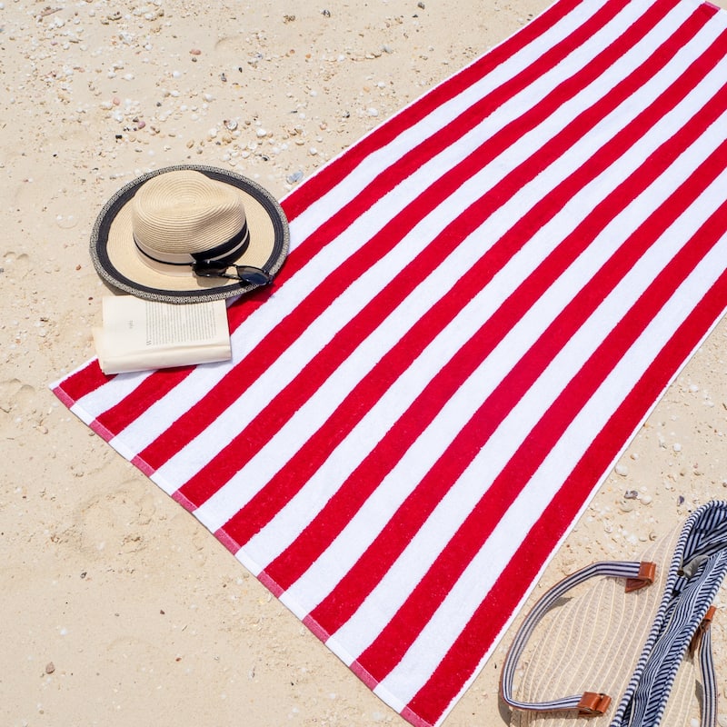 Arkwright California Cabana 4-Piece striped Beach Towel Set - 30x70