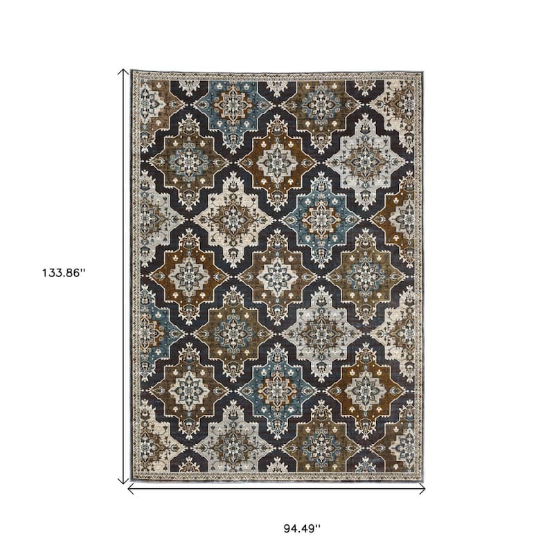 HomeRootsMedallion Traditional Rectangle Area Rug