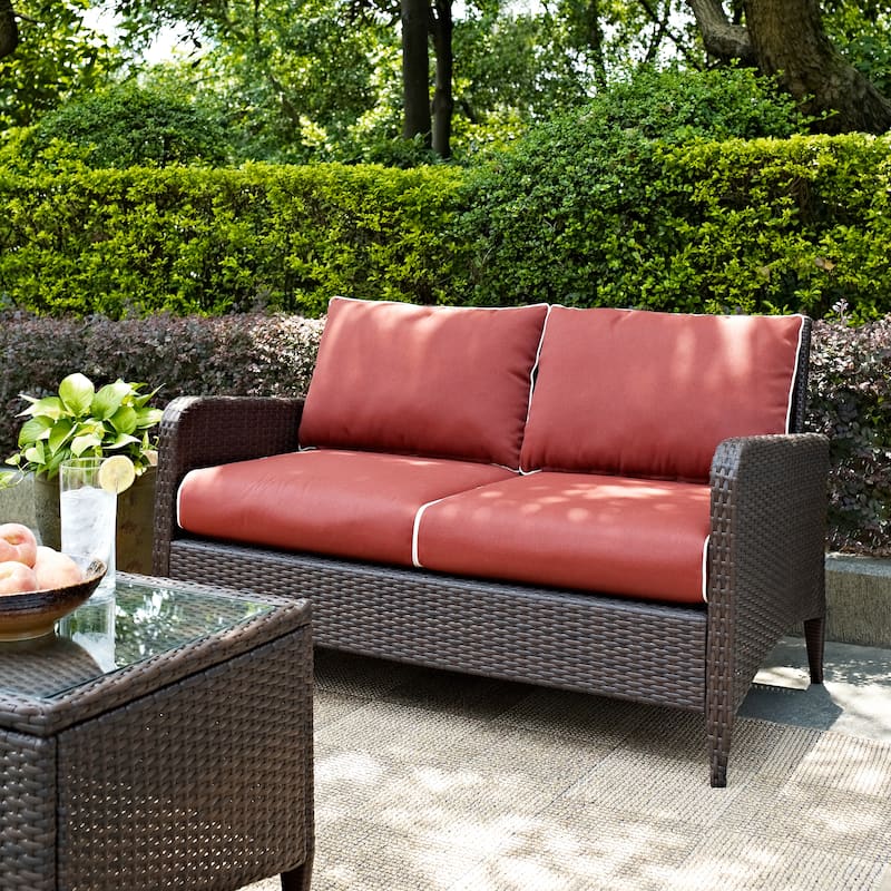 Kiawah Outdoor Wicker Loveseat - 51"W x 28.5"D x 30.5"H