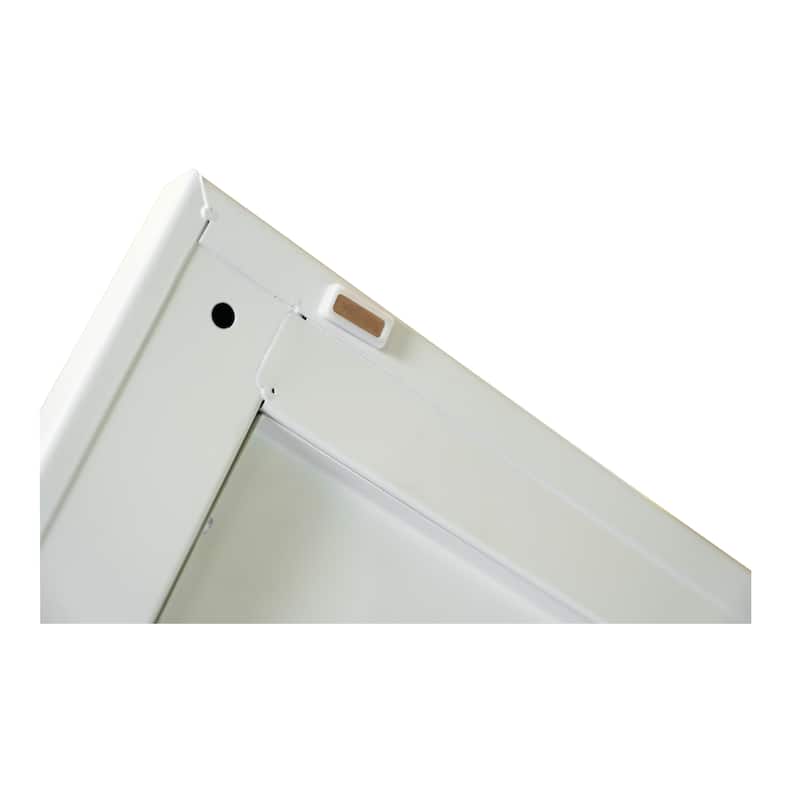 White Metal Wardrobe Closet with 2 Drawers and Hanging Rod, 71" Tall Bedroom Armoire Clothes Storage Cabinet with Shelf