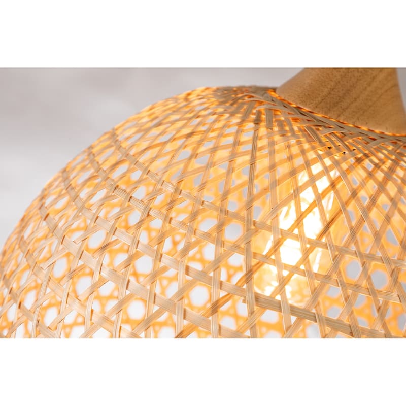 Round Rattan Pendant Light