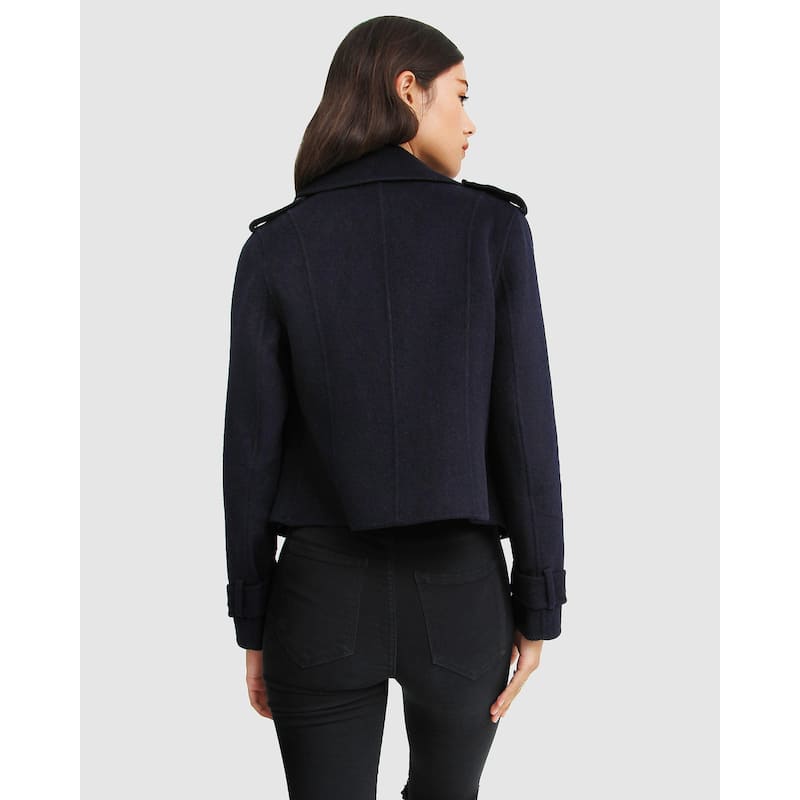 Better Off Wool Blend Military Peacoat