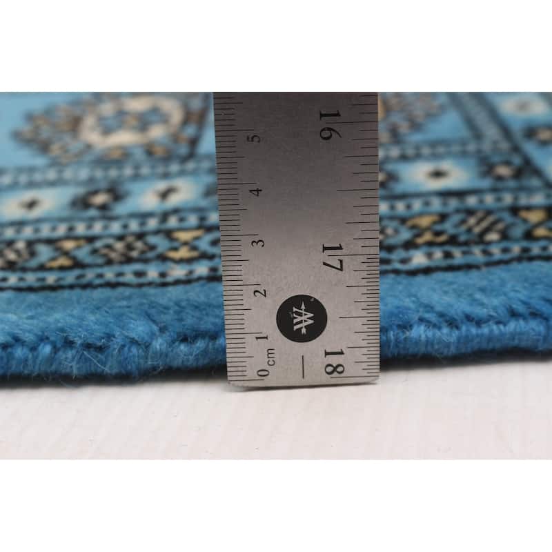 Finest Peshawar Bokhara Blue Rug 5'6" x 8'3" - 5'6 x 8'3