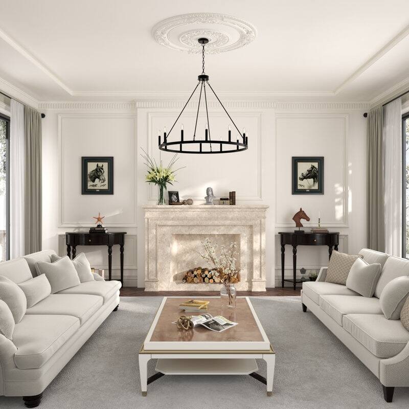 Acroma 12-light Modern Farmhouse Candle-Style Ceiling Lighting for Dining Room