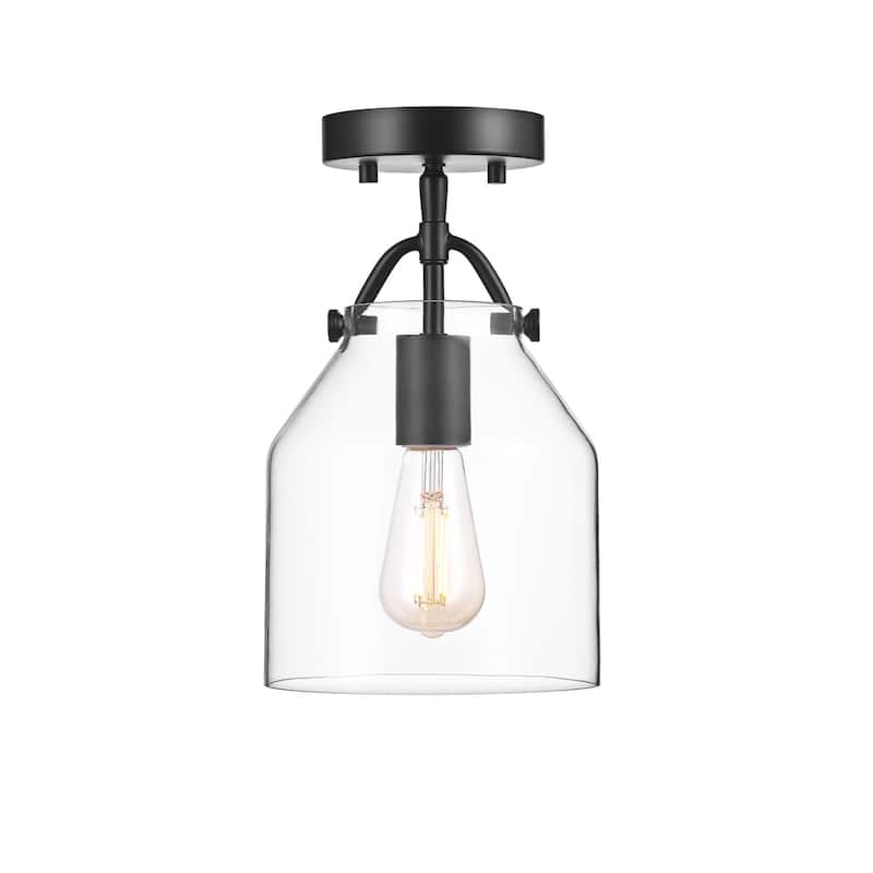Globe Electric 91005467 Helm 7" Wide Semi-Flush Ceiling Fixture