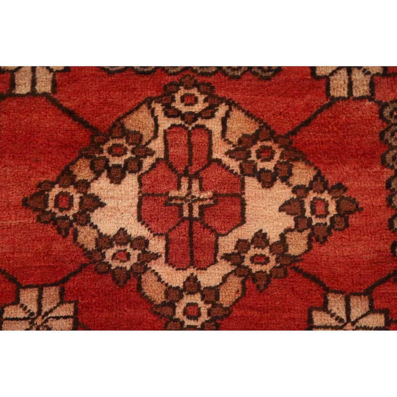 Tribal Ardebil Persian Vintage Runner Rug Handmade Wool Carpet - 4'5"x 11'2"