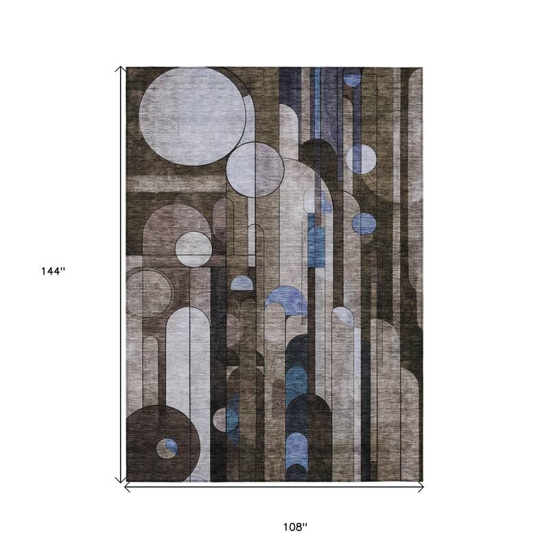 HomeRoots Geometric Transitional Rectangle Outdoor Rug
