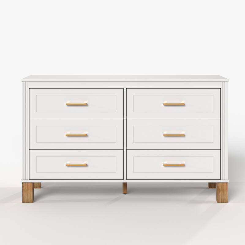6-Drawer Double Dresser Modern Storage Cabinet