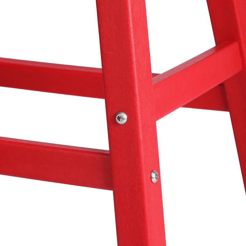 Laguna Hdpe All Weather Outdoor Patio 29" Saddle Seat Bar Stool (Set Of 3)