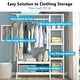 preview thumbnail 20 of 19, Free-standing Closet Organizer with Hooks, Heavy Duty Clothes Storage Garment Rack with Shelves and Hanging Rod