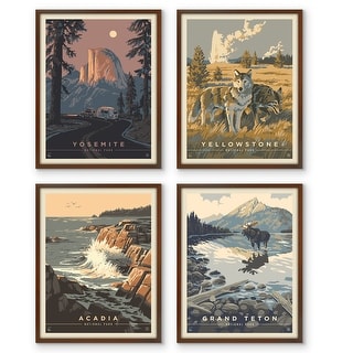 Americanflat Set of 4 National Park Prints by Anderson Design Group