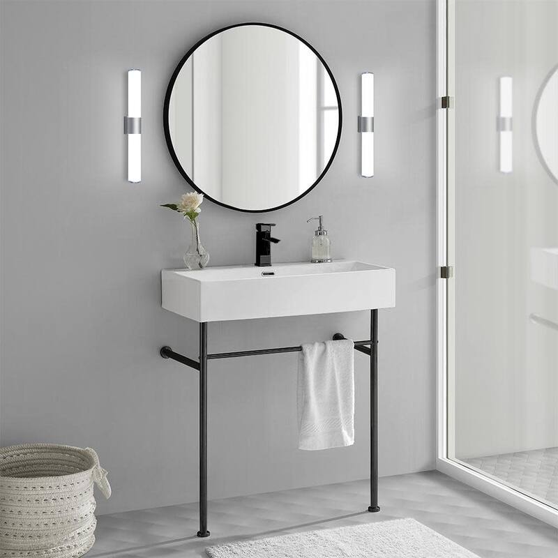 Swiss Madison Claire 30" Rectangular Ceramic Console Bathroom Sink