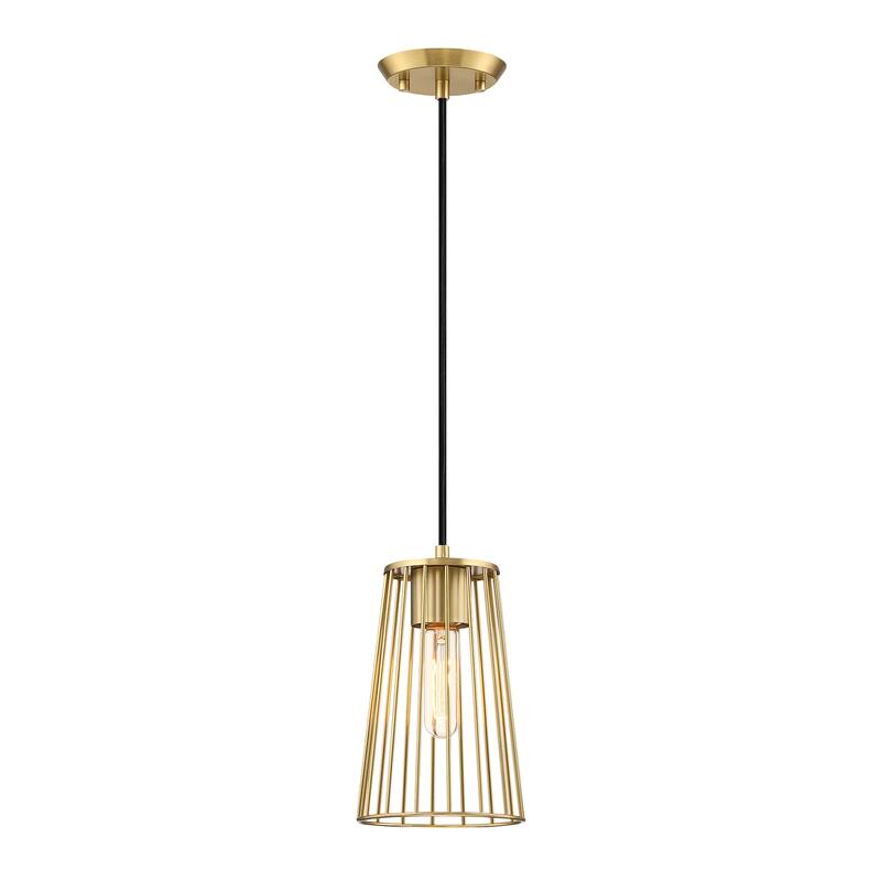 Designers Fountain D328M-6PA Liana 6" Wide Mini Pendant with Shade