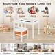 preview thumbnail 21 of 31, Gymax Kids Table and Chair Set Wood Activity Study Desk w/ Storage
