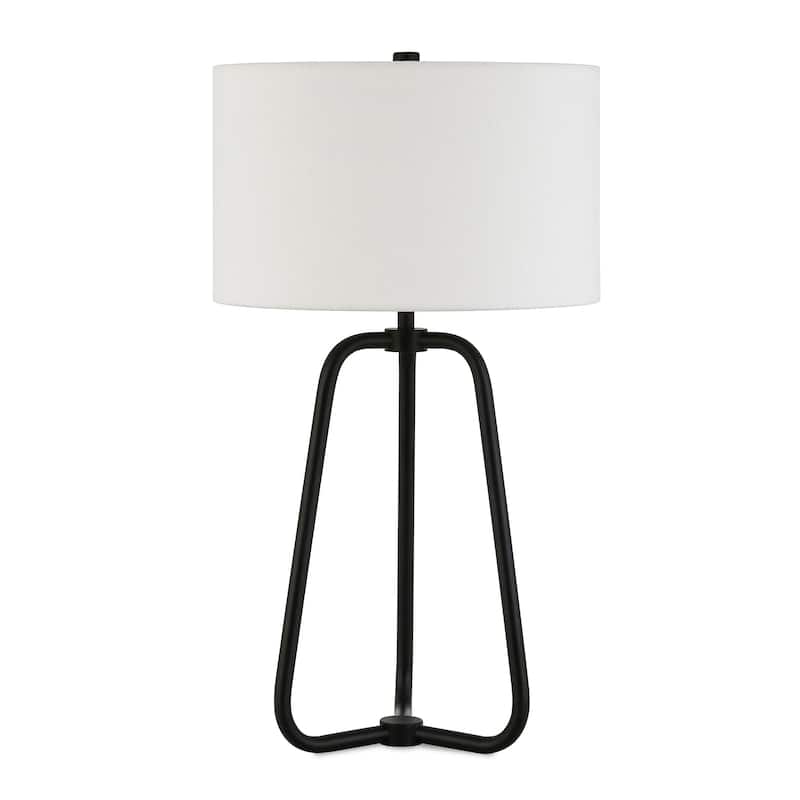 Marduk 25.5" Tall Table Lamp with Fabric Shade - 25" Tall - Bronze