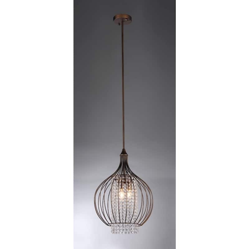 Crystal Antique Chandelier Bronze and Black Finish