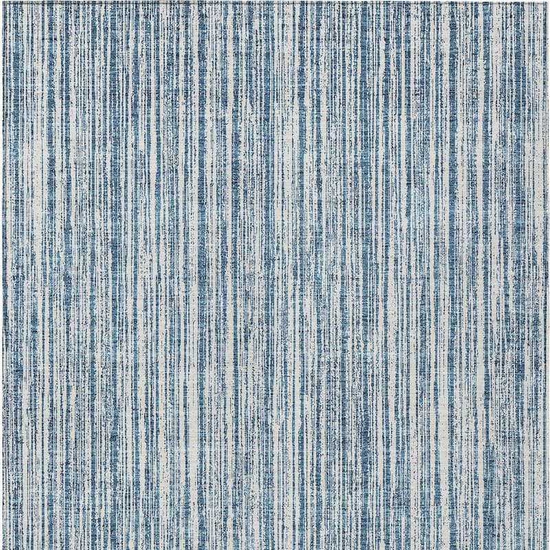 HomeRoots Striped Transitional Rectangle Outdoor Rug