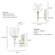 preview thumbnail 9 of 10, Hunter Xidane 1 Light Wall Sconce - Entry, Hallway, Bedroom, Bathroom - Contemporary, Mid-Century Modern, Glam - Damp Rated!