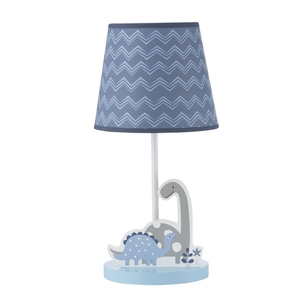 Bedtime Originals Roar Blue Gray Dinosaur Nursery Lamp With Bedtime Originals Roar Blue Gray