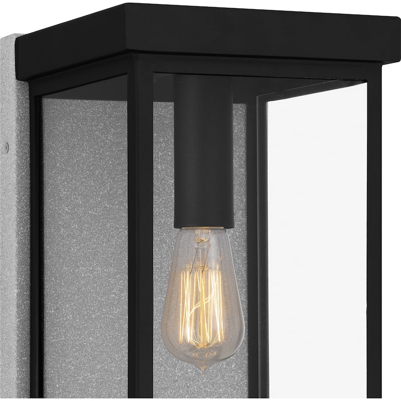 Ezra 1-Light Earth Black Outdoor Wall Lantern