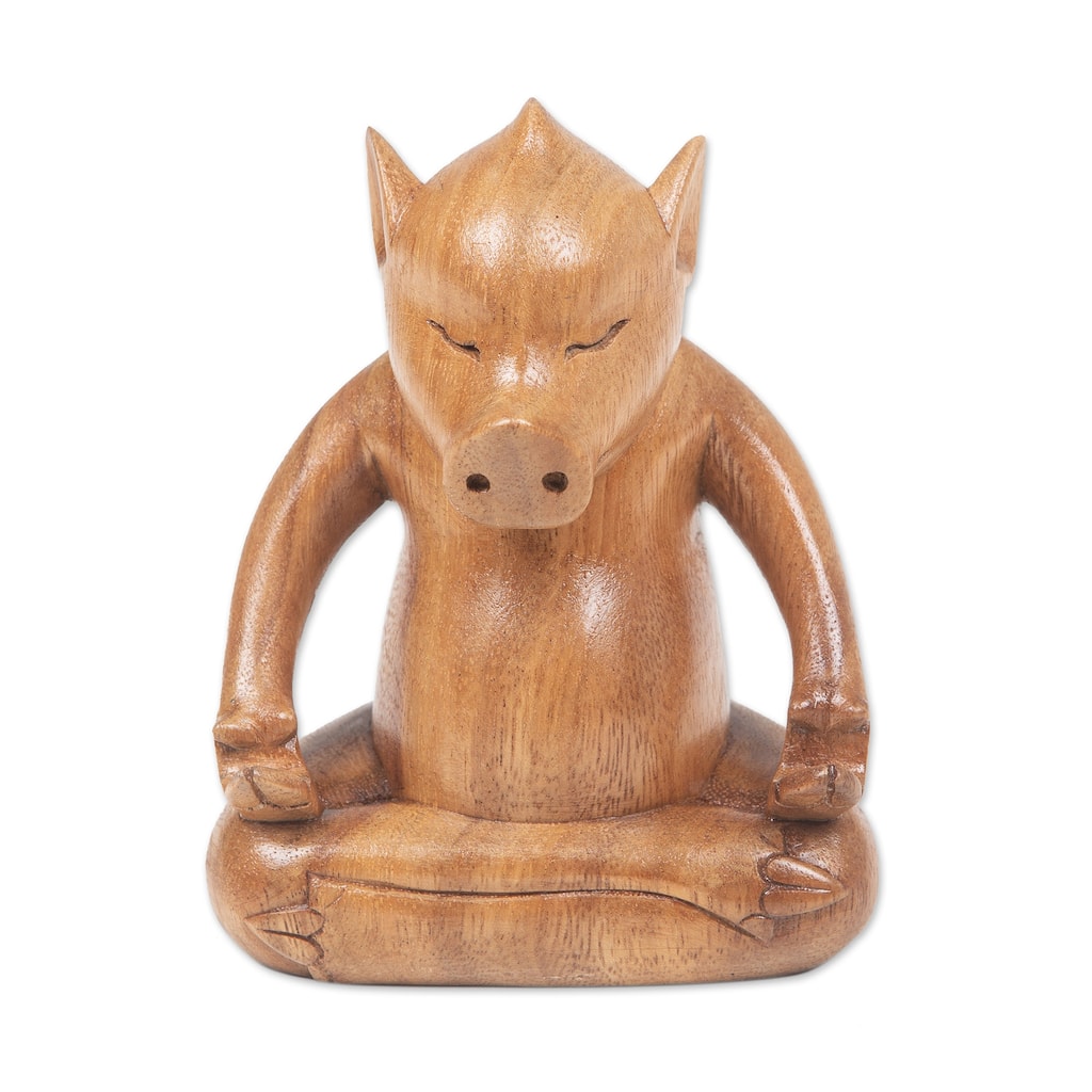 Novica Handmade Gentle Master Wood Statuette