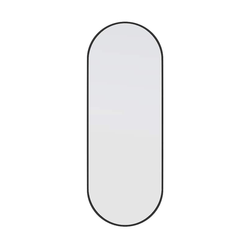 Glass Warehouse 60 in. H x 22 in. W Pill Shape Stainless Steel Framed