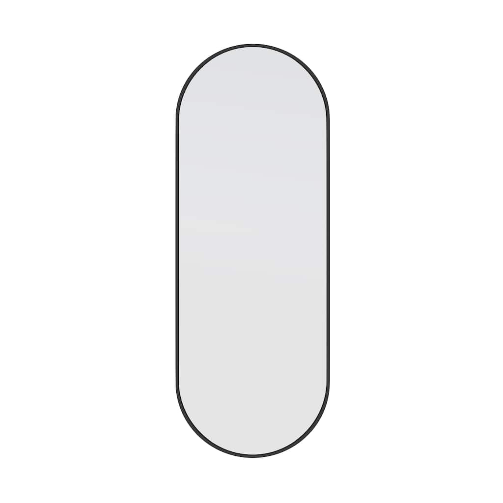 Glass Warehouse 60 in. H x 22 in. W Pill Shape Stainless Steel Framed Mirror