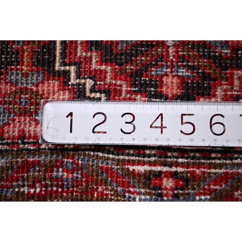 Blue Heriz Vintage Persian Area Rug Handmade Wool Carpet - 9'3" x 12'10"