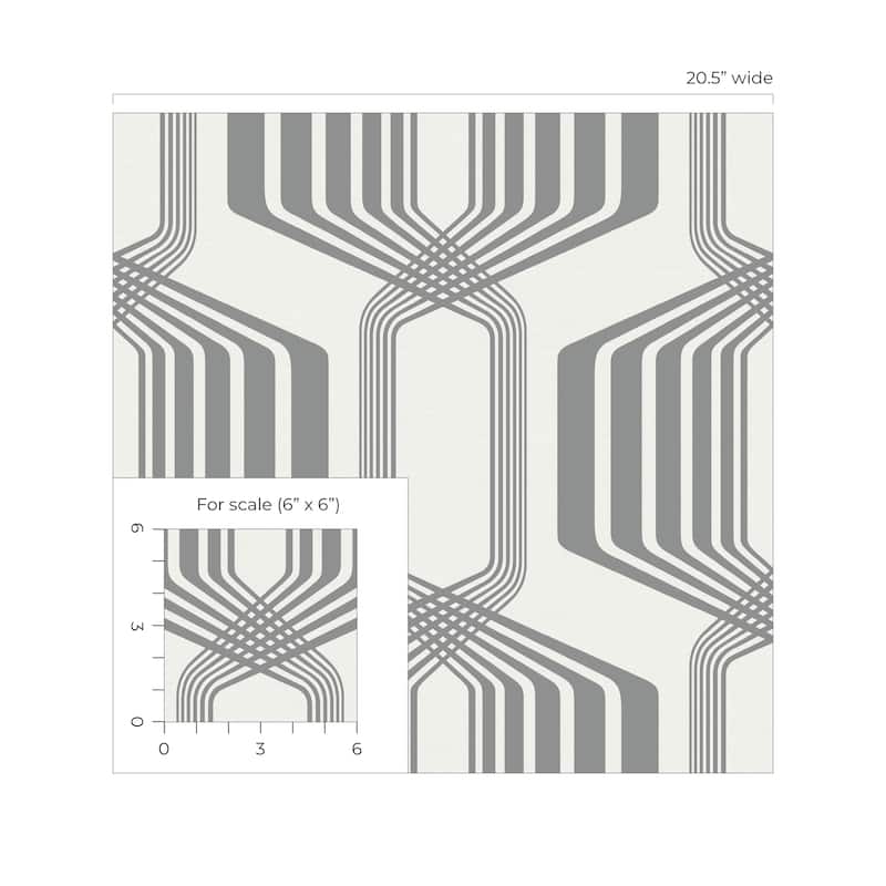 NextWall Striped Geo Peel and Stick Wallpaper