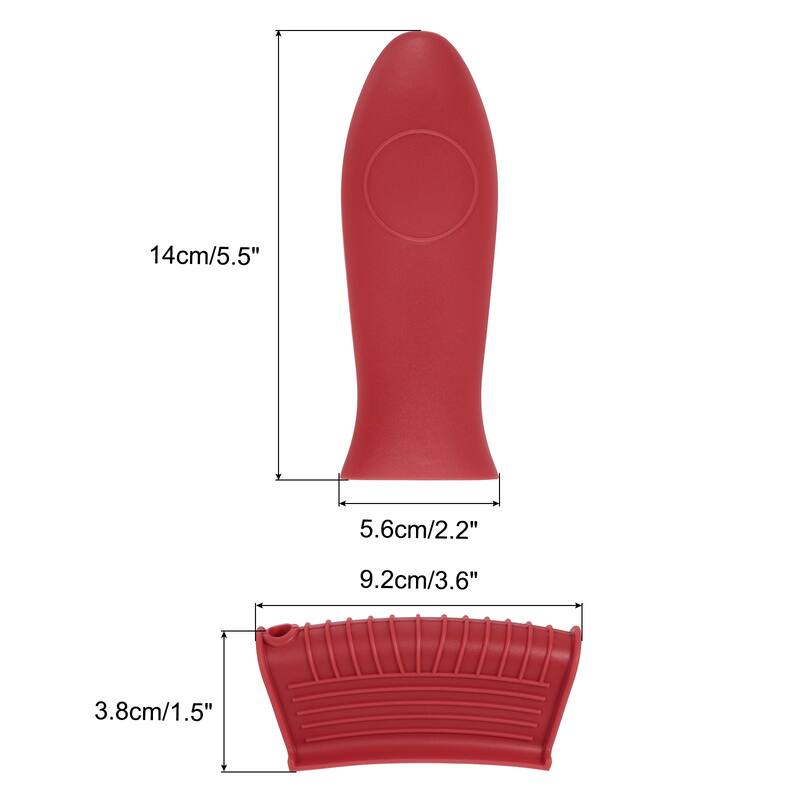 Silicone Hot Handle Holder, Silicone Assist Handle Holder - Red - 4pcs