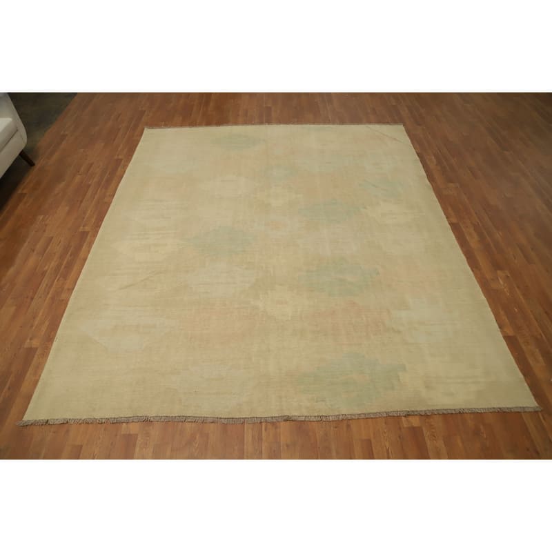 Hand Woven Oriental 100% Wool Carpet Southwestern Tribal Multi-Colored Kilim Area Rug - 9' 9'' X 8' 3''
