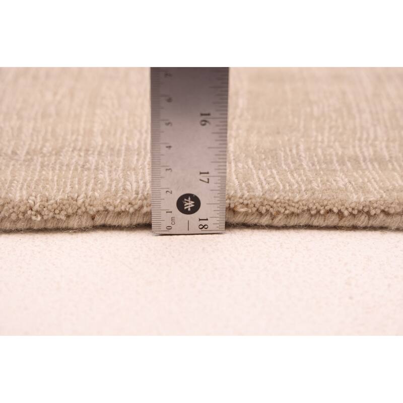 ECARPETGALLERY Hand Loomed Kashkuli Gabbeh Light Khaki Wool Rug - 6'9 x 9'7