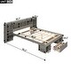 preview thumbnail 4 of 22, Queen Wood Platform Bed with Storage Headboard & Drawer, Grey