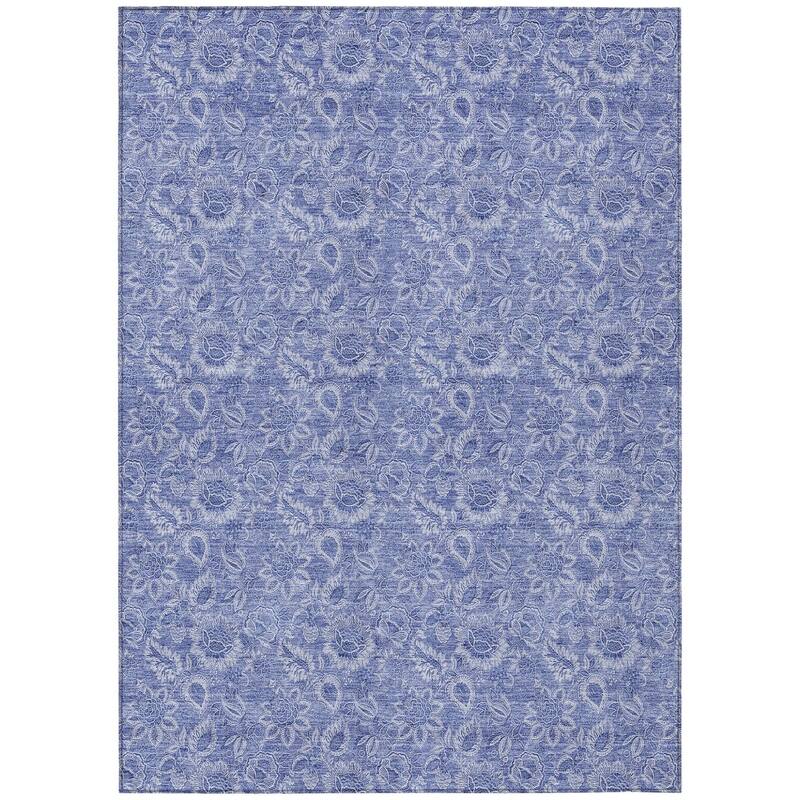 HomeRoots Floral Transitional Rectangle Outdoor Rug