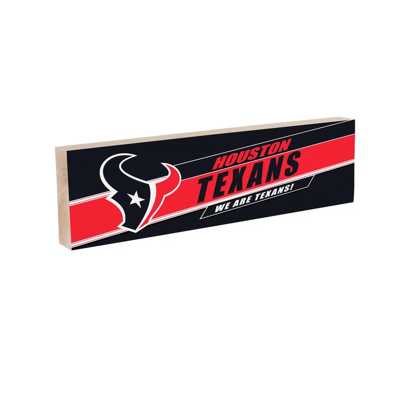 Houston Texans Wooden Tabletop Mantel Shelf Sign