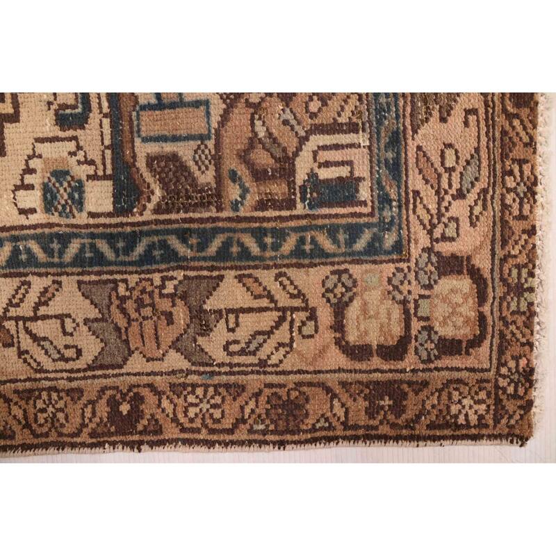 ECARPETGALLERY Hand-knotted Antalya Vintage Brown Wool Rug - 4'4 x 6'5