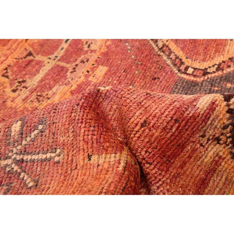 ECARPETGALLERY Hand-knotted Melis Vintage Dark Copper Wool Rug - 3'9 x 10'4