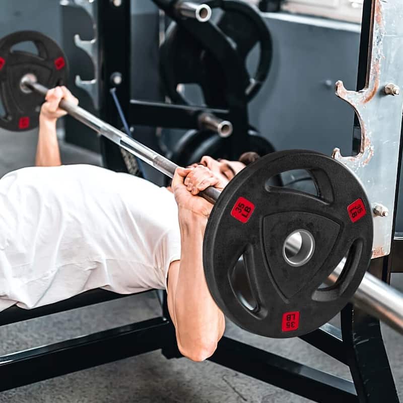Weight Plates 2-Inch Rubber Bumper Plates, Olympic Weight Plates
