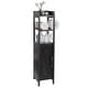 preview thumbnail 14 of 28, Slim Bathroom Cabinet Small Bathroom Storage Corner Floor Cabinet with Magnetic Doors and Shelves Toilet Paper Holder