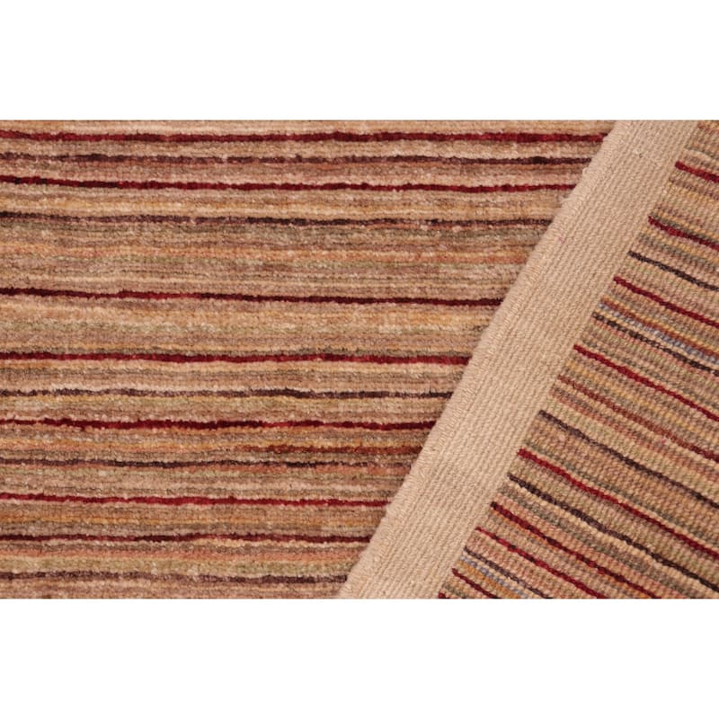 Modern Minimalist Gabbeh Hand Knotted Wool Area Rug